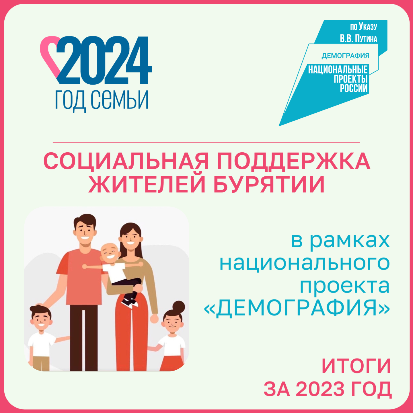 Социальная поддержка жителей Бурятии в 2023 году.